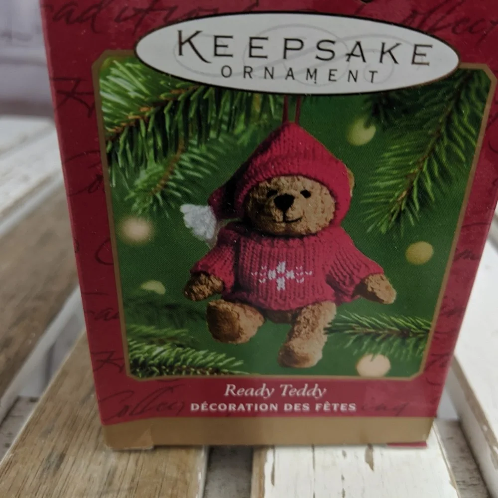 Hallmark keepsake ornament xmas‎ tree ready teddy c